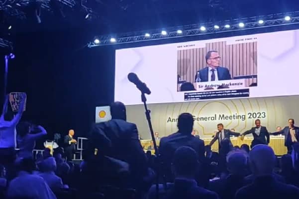 Climate Activists Demand Shell Shutdown While Attempting to Storm AGM