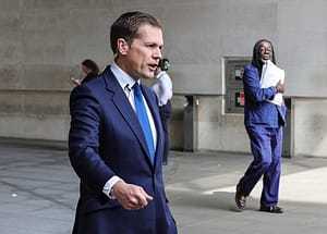 Robert Jenrick seen at the BBC for the Sunday morning media round, London, UK