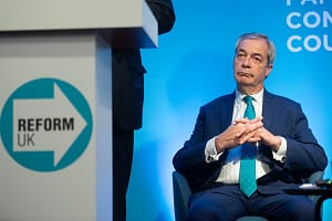 Reform UK Press Conference on economy and renewable energy – 22 Bishopsgate, London, UK