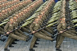 N. Korea holds military parade