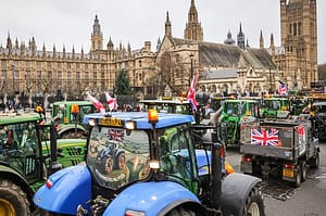 Farmers’ Protest in Westminster, London, UK