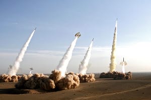 Multiple cruie missile being launched