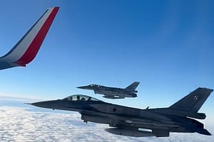 Polish F16 fighter jets Laczynaspilka