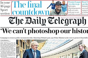 Daily Telegraph – UK Newspaper Front Page June 15th 2020