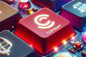 copyright logo on keyboard
