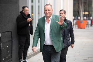 Mike Ashley Arrives for Frasers Group Legal Case Against Morgan Stanley at Rolls Building, London – Friday 23 February