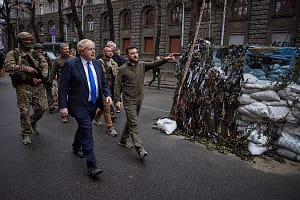 Prime Minister Boris Johnson meets Volodymyr Zelensky in Kyiv