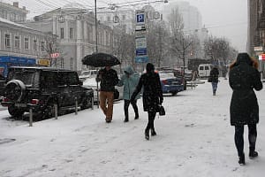 First snow in Kyiv