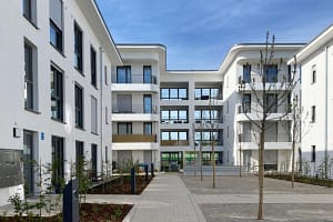 New residential complex in the Munich district.
