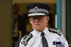 Met Police Chief Mark Rowley Seen Leaving Cabinet Office