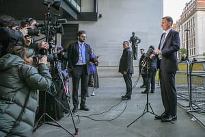 Chancellor Jeremy Hunt at the BBC before Wednesday’s autumn budget, London, UK