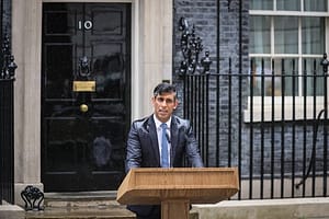 Prime Minister Sunak announces 4th of July General Election in Downing Street, London, UK