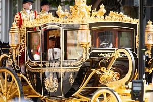 King Charles III Arrives for State Opening Of Parliament – 17 July 2024 – Whitehall, London