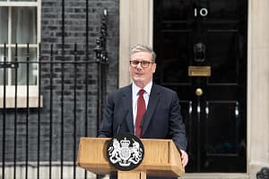 New British Prime Minister Sir Keir Starmer Arrives at Downing Street – Friday 5 July 2024 – Downing Street, London