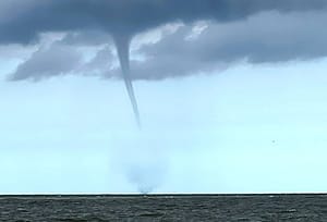 Suspected tornado off Borkum