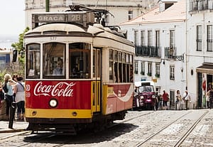 Tram Portas do Sol Lisbon Portugal Europe PUBLICATIONxINxGERxSUIxAUTxONLY Copyright BenxPipe Ed