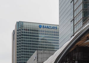 LONDON, UK – 07. JUNI 2023: Barclays Bank Hauptsitz in Canary Wharf *** LONDON, UK 07 June 2023 Barclays Bank Headquarte