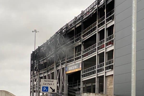 All flights suspended at Luton airport after a massive fire