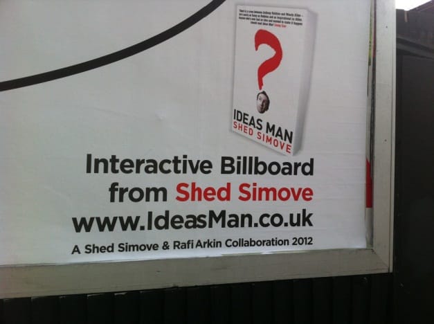 Shed Simove's interactive billboard