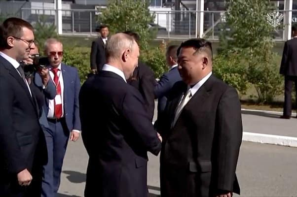 Putin delivered ‘bone crusher’ handshake to ‘sleepy’ Kim Jong Un ahead of meeting in Russia